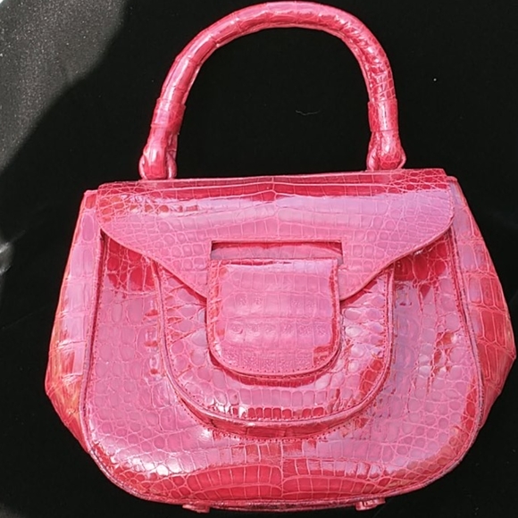 Nancy Gonzalez Handbags - Nancy Gonzalez Red Croc Purse